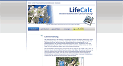 Desktop Screenshot of lifecalc.de